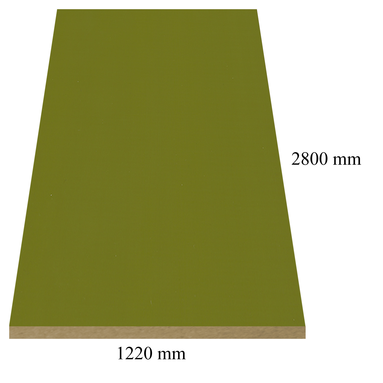 Y11 (667) Olive green high gloss - PVC coated 18 mm MDF - У11