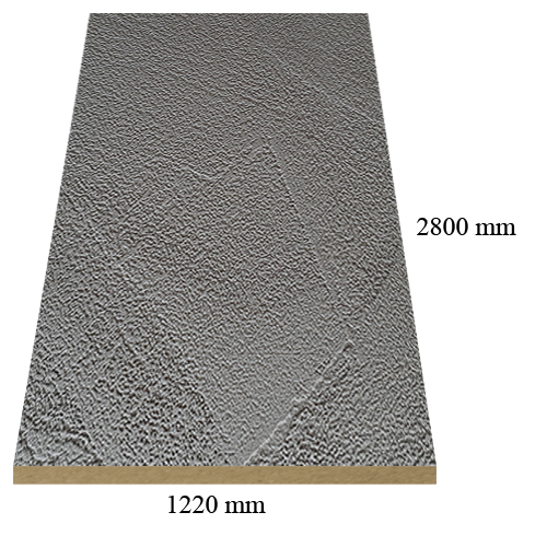 2262 matte Antrachite Cement - PVC coated 18 mm MDF