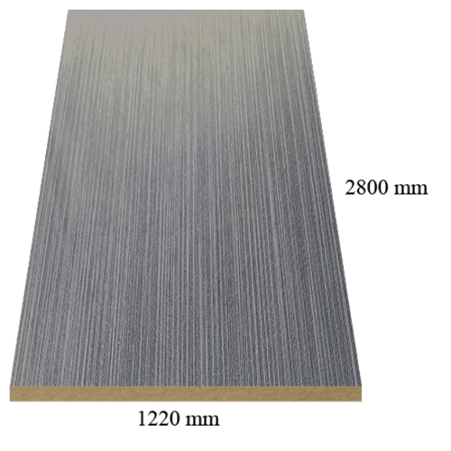 523 Inox line high gloss - PVC coated 18 mm MDF